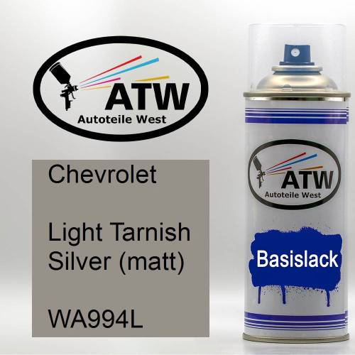 Chevrolet, Light Tarnish Silver (matt), WA994L: 400ml Sprühdose, von ATW Autoteile West.